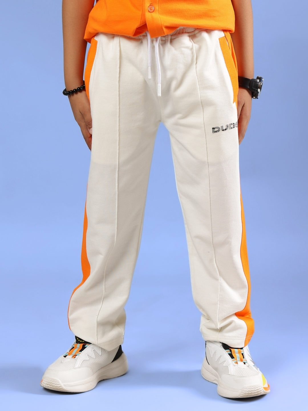 BREEZER JOGGER FOR BOYS & GIRLS (OFF WHITE-ORANGE)