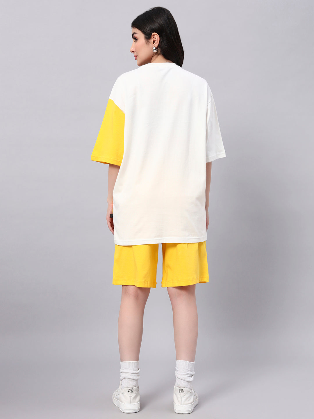 WOMEN'S TOM & JERRY CO-ORD SET (YELLOW-WHITE)