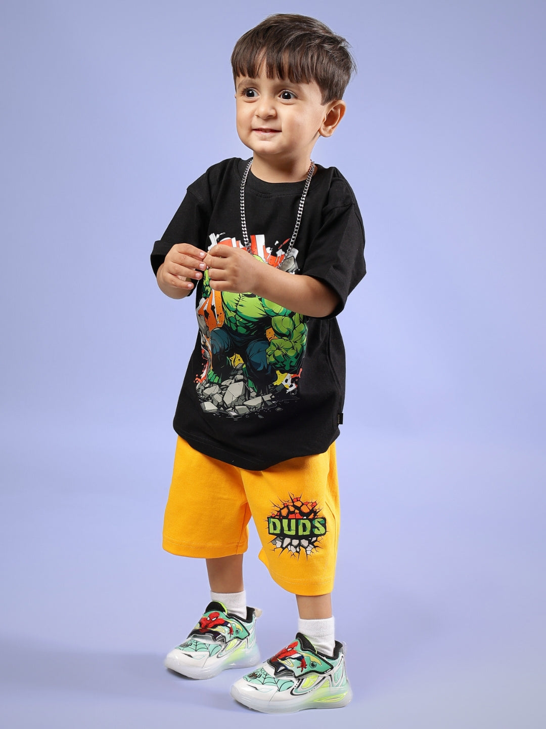HULK CO-ORD FOR BOYS & GIRLS (BLACK-YELLOW)