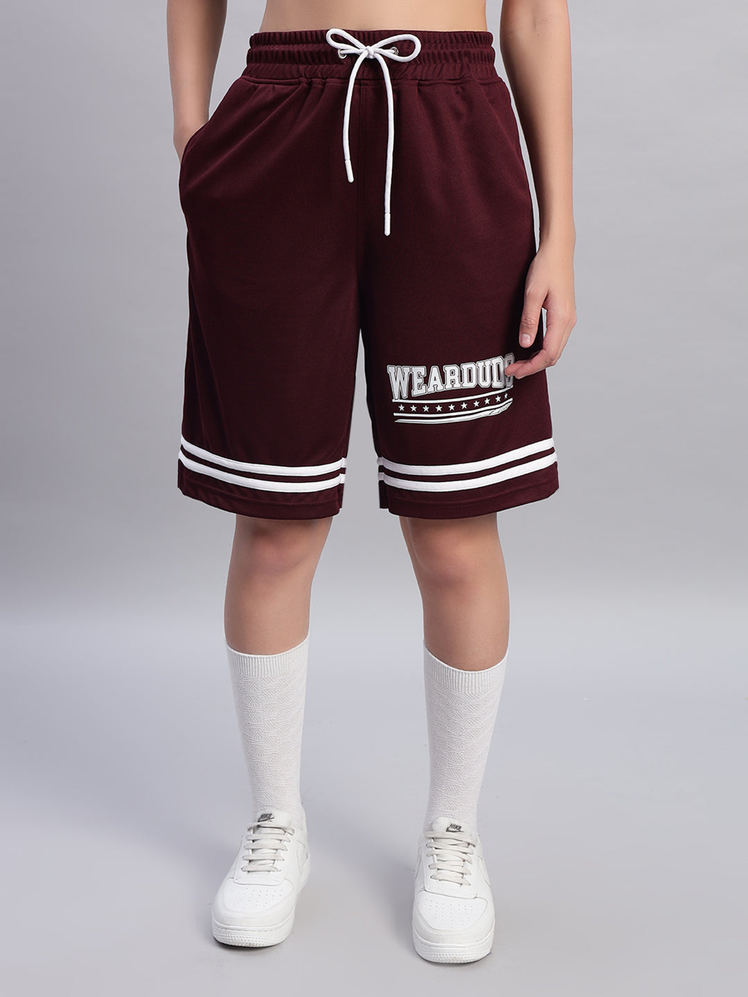 Women's Groovy Colorblock Co-Ord Set (Wine)