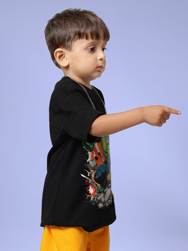 HULK T-SHIRT FOR BOYS & GIRLS (BLACK)
