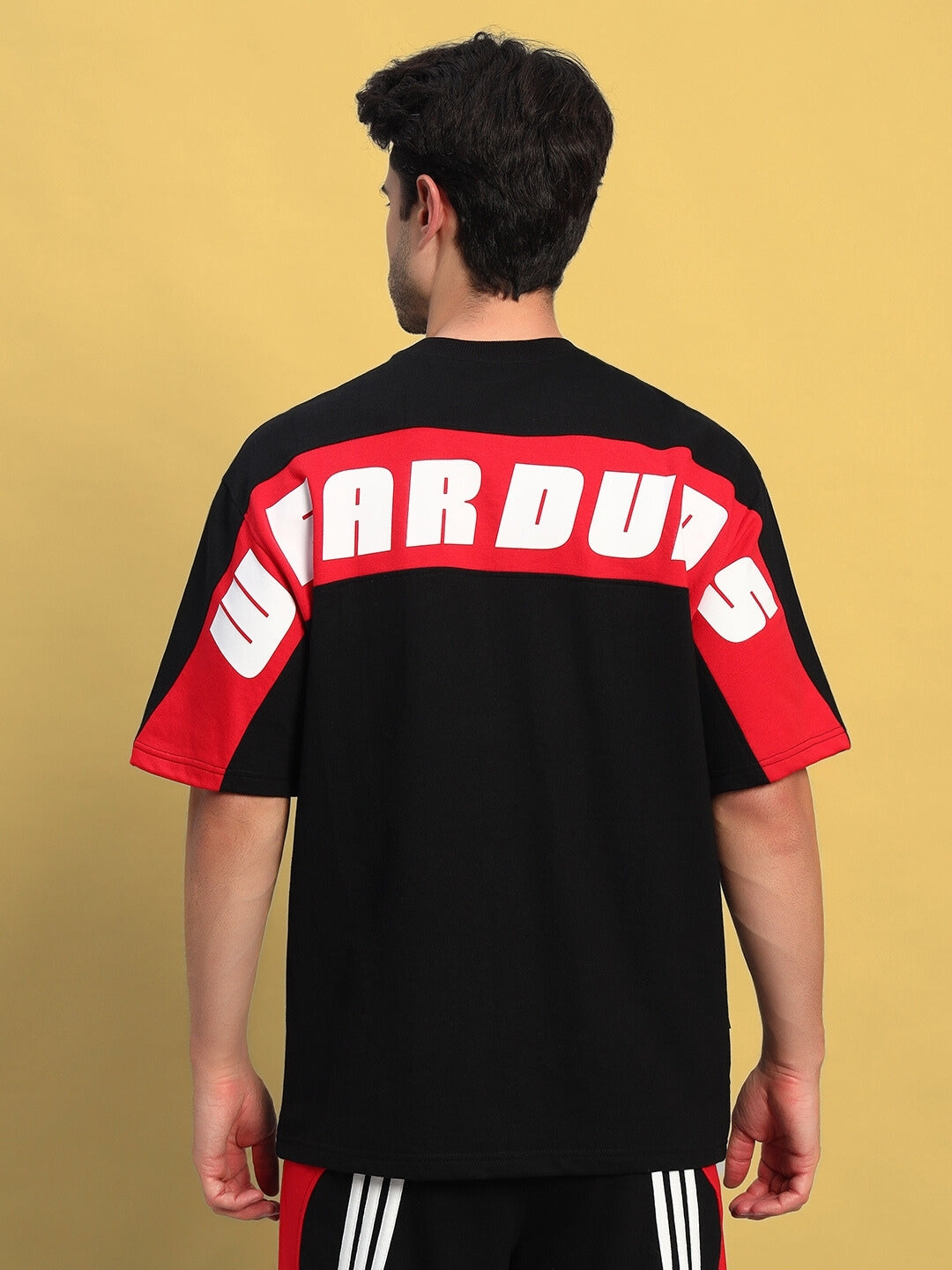 TITAN OVER-SIZED T-SHIRT (BLACK-RED)