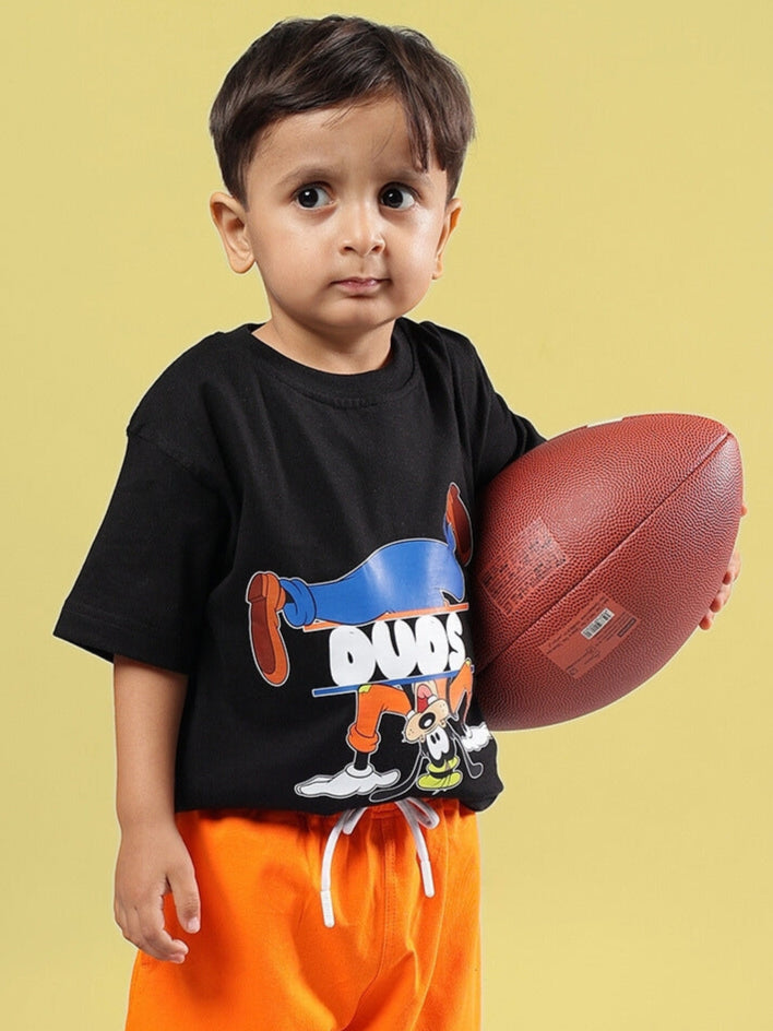 GOOFY OVERSIZED T-SHIRT FOR BOYS & GIRLS (BLACK)