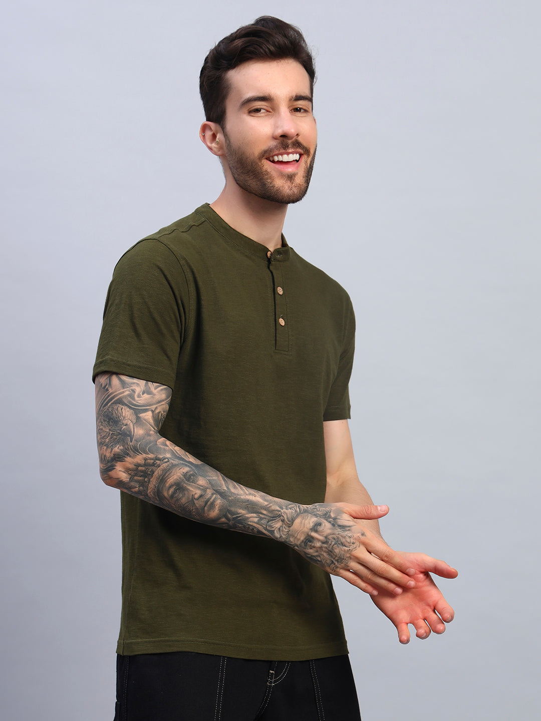 ALBET REGULAR FIT T-SHIRT (OLIVE GREEN)