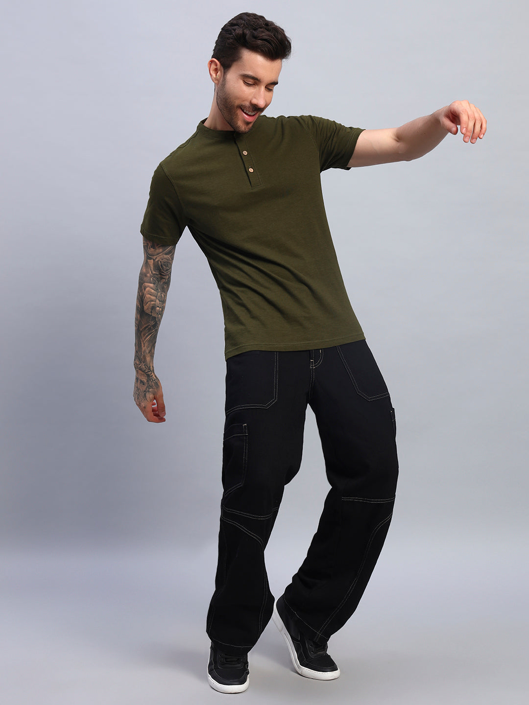 ALBET REGULAR FIT T-SHIRT (OLIVE GREEN)