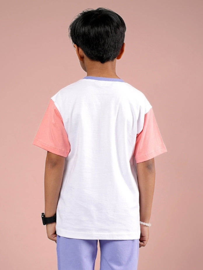 BELIEVE T-SHIRT FOR BOYS & GIRLS (WHITE-PINK)