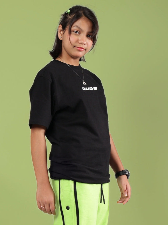 JUMBO T-SHIRT FOR BOYS & GIRLS (BLACK)