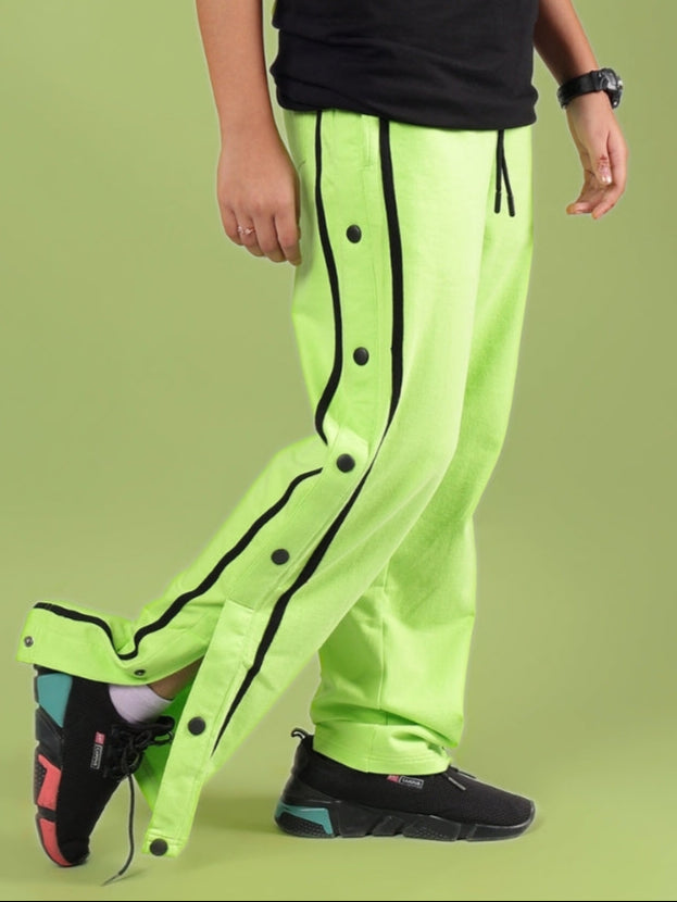 CONTRAST PANEL JOGGER FOR BOYS & GIRLS (NEON GREEN)