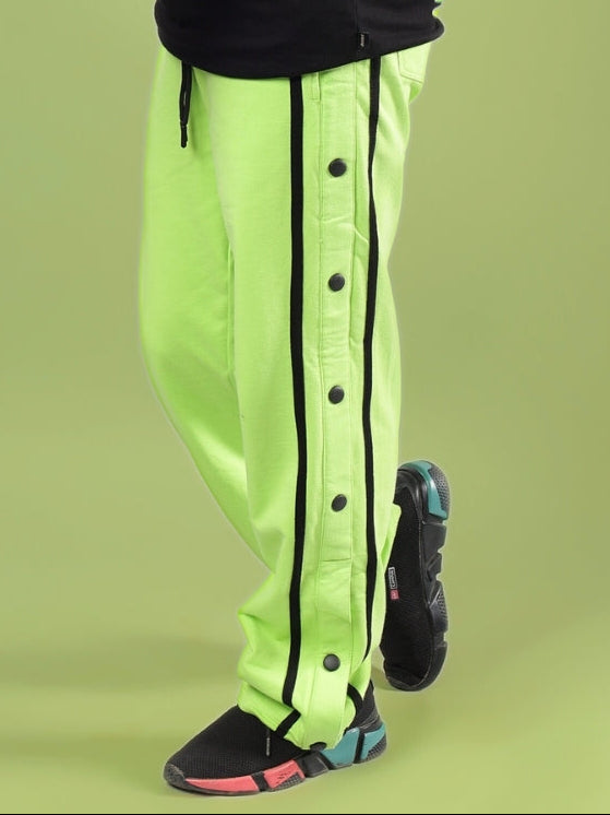 CONTRAST PANEL JOGGER FOR BOYS & GIRLS (NEON GREEN)
