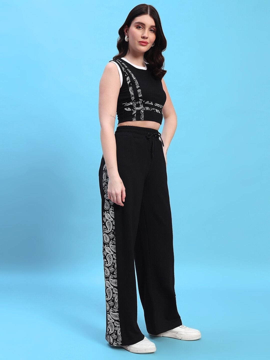 WOMEN'S SQUARO DESIGNER CO-ORD SET (BLACK)