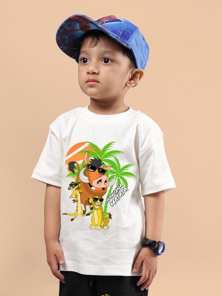 HAKUNA MATATA OVERSIZED T-SHIRT FOR BOYS & GIRLS (OFF WHITE)