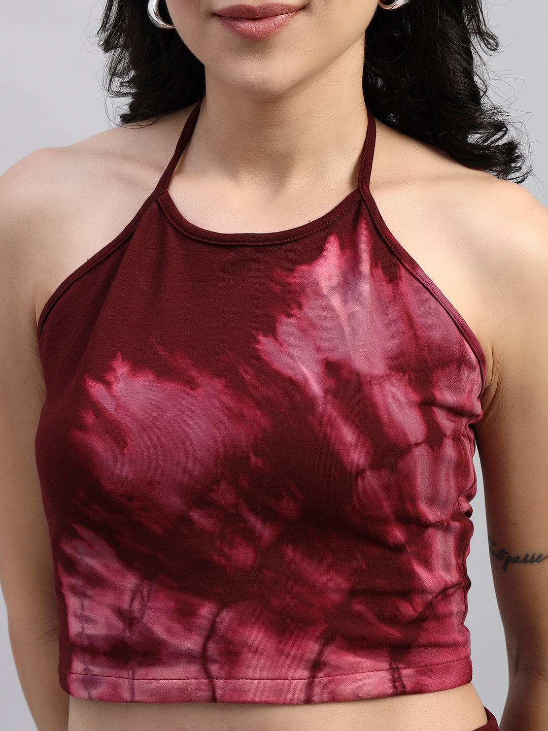 WOMEN'S LAYRA TIE-DYE CO-ORD SET (MAROON)