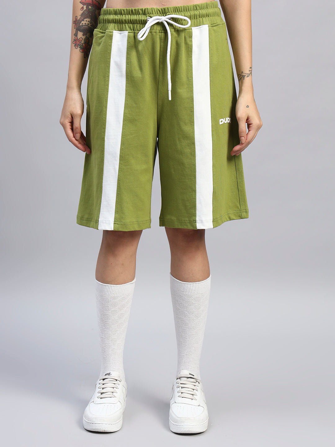 WOMEN'S WIDELINE SUMMER CO-ORD SET (OLIVE GREEN)