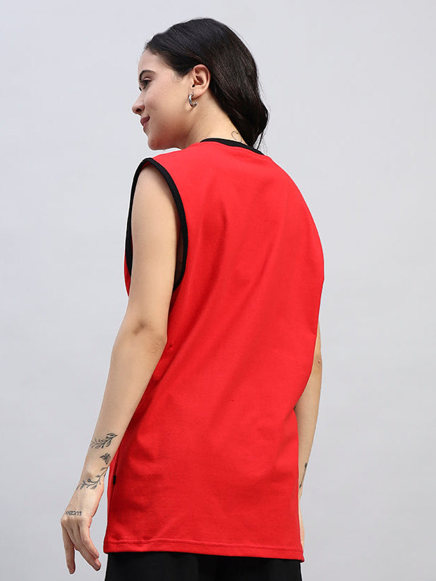 WOMEN'S AMIGA GYM T-SHIRT (RED)
