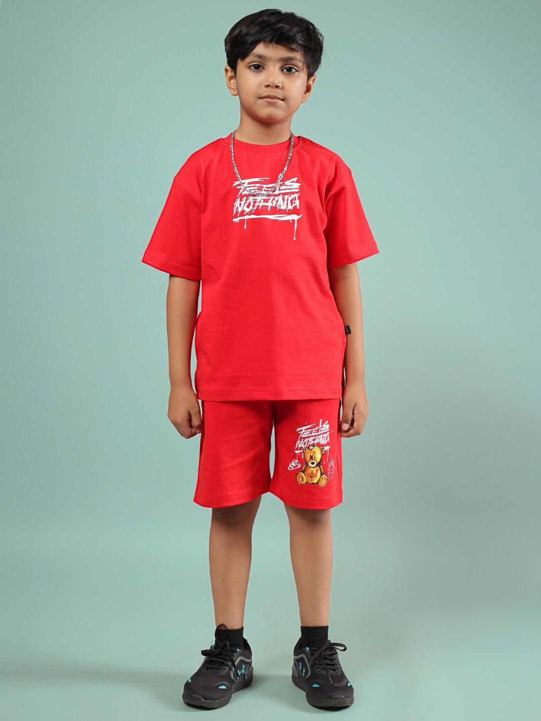 FEELS NOTHING CO-ORD FOR BOYS & GIRLS (RED)