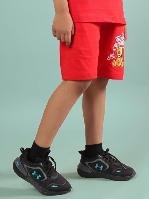 FEELS NOTHING SHORTS FOR BOYS & GIRLS (RED)