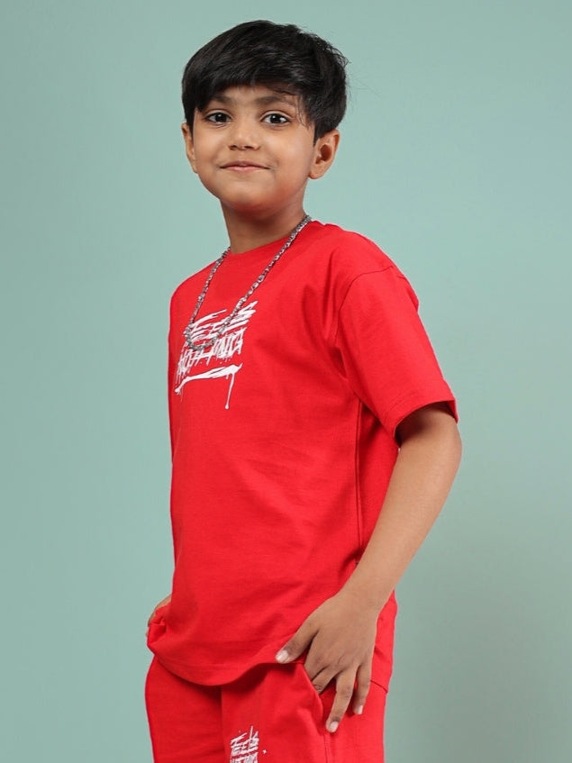 FEELS NOTHING T-SHIRT FOR BOYS & GIRLS (RED)