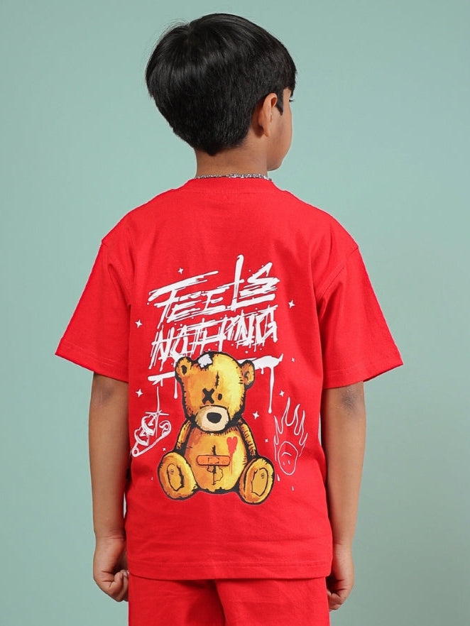 FEELS NOTHING T-SHIRT FOR BOYS & GIRLS (RED)