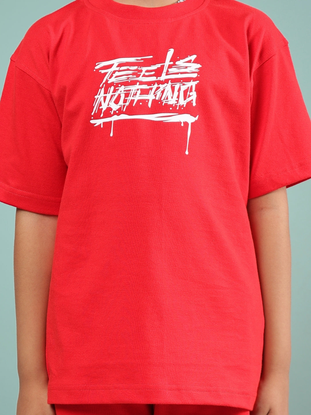 FEELS NOTHING T-SHIRT FOR BOYS & GIRLS (RED)