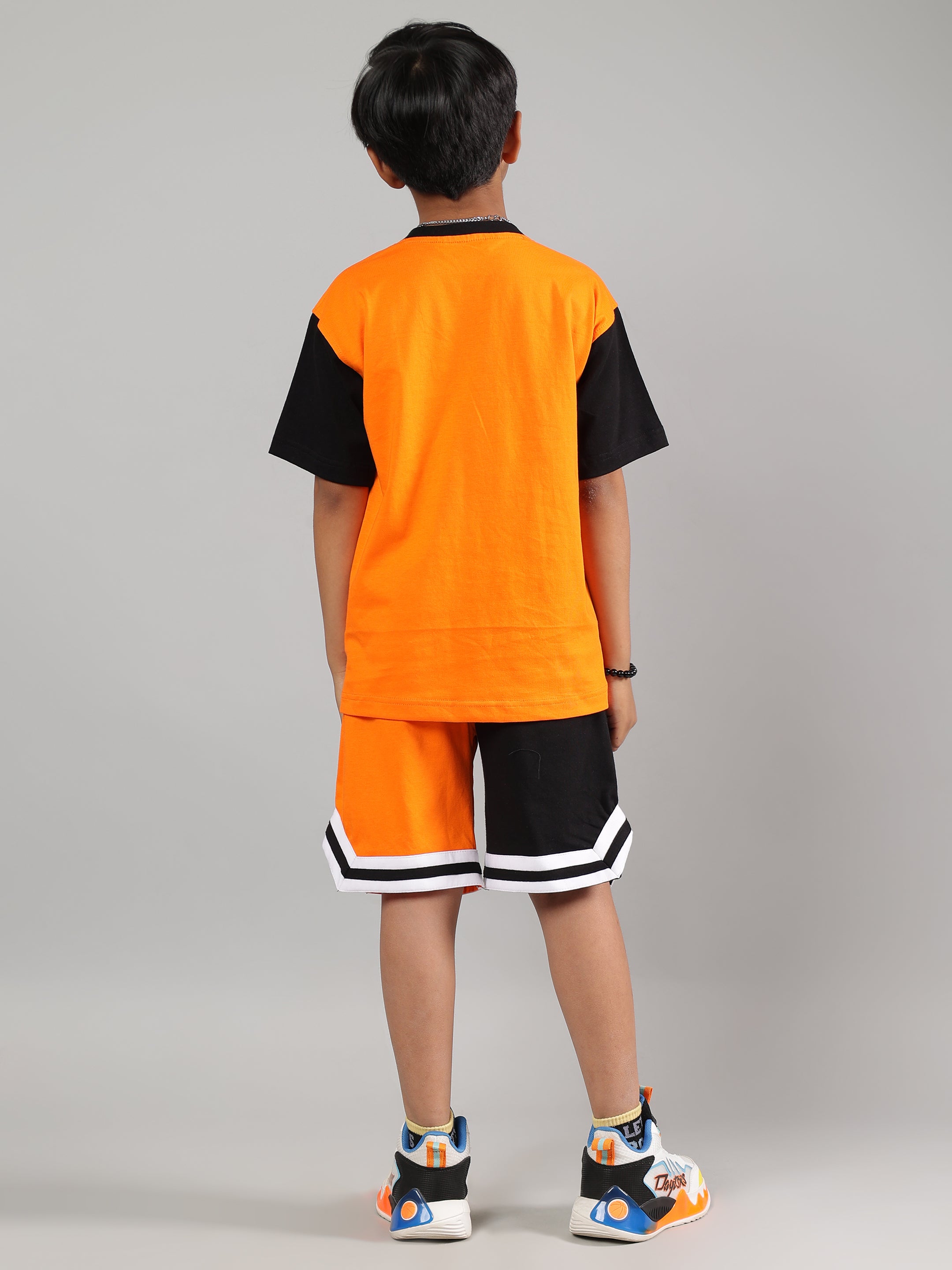 TRACK & FIELD CO-ORD FOR BOYS & GIRLS (ORANGE BLACK)