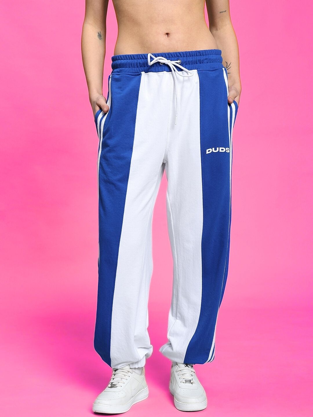 WOMEN'S AZORA CO-ORD SET (BLUE-WHITE)