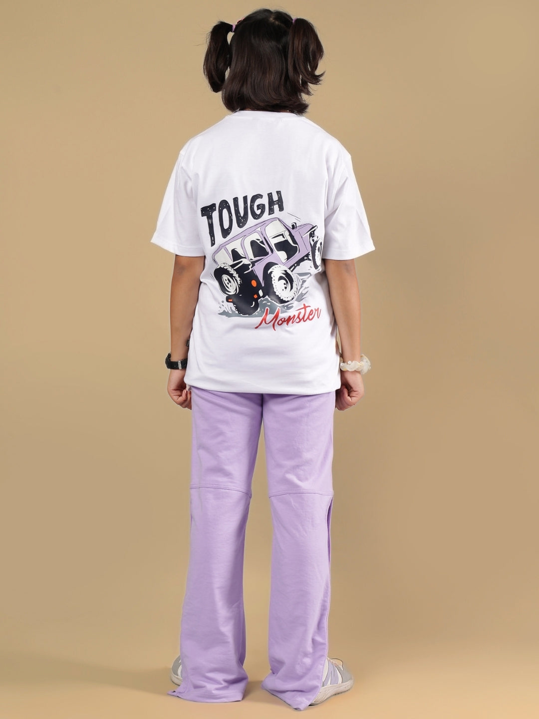 KNIGHT RYDER CO-ORD FOR BOYS & GIRLS (WHITE-LAVENDER)
