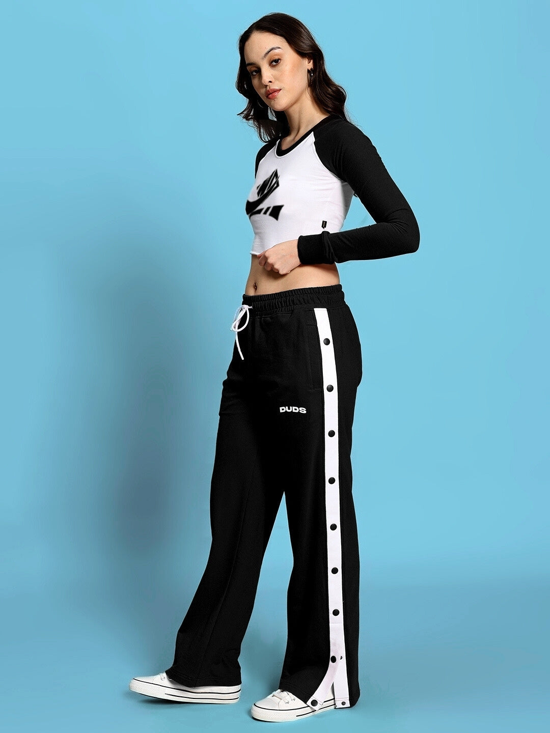 WOMEN'S EZEL CO-ORD SET (BLACK-WHITE)