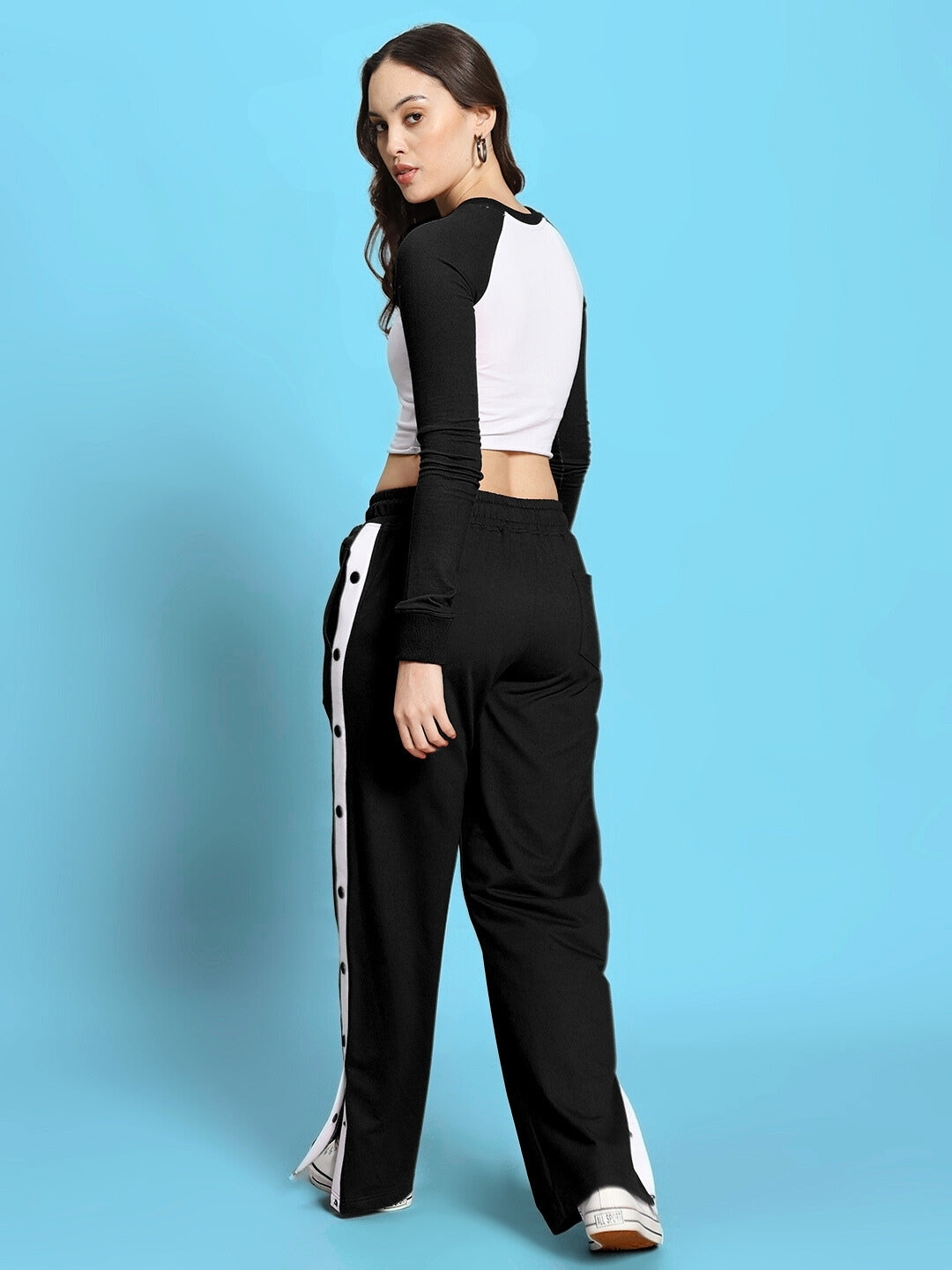 WOMEN'S EZEL CO-ORD SET (BLACK-WHITE)