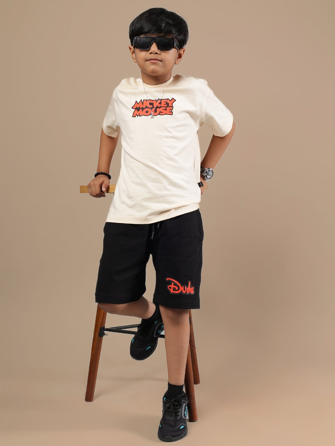 DUDS MOUSE T-SHIRT FOR BOYS & GIRLS (OFF WHITE)
