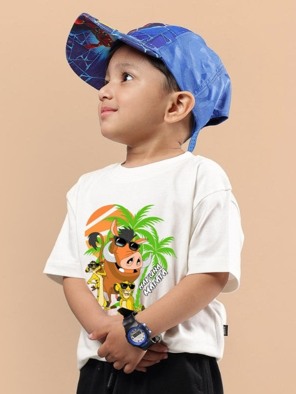 HAKUNA MATATA OVERSIZED T-SHIRT FOR BOYS & GIRLS (OFF WHITE)