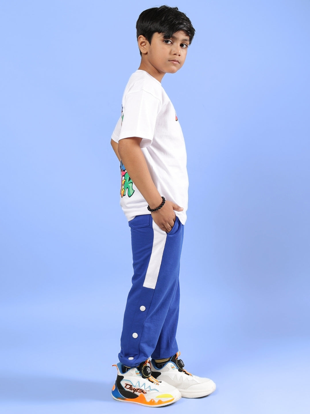 DUDS MONSTER CO-ORD FOR BOYS & GIRLS (WHITE-R BLUE)