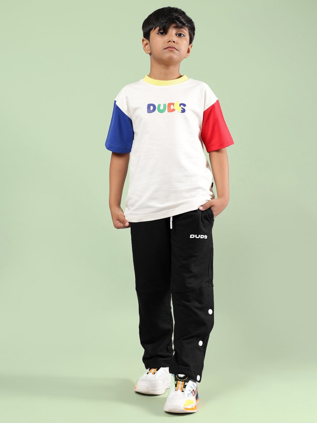 ADONIS CO-ORD FOR BOYS & GIRLS (OFF WHITE-BLACK)