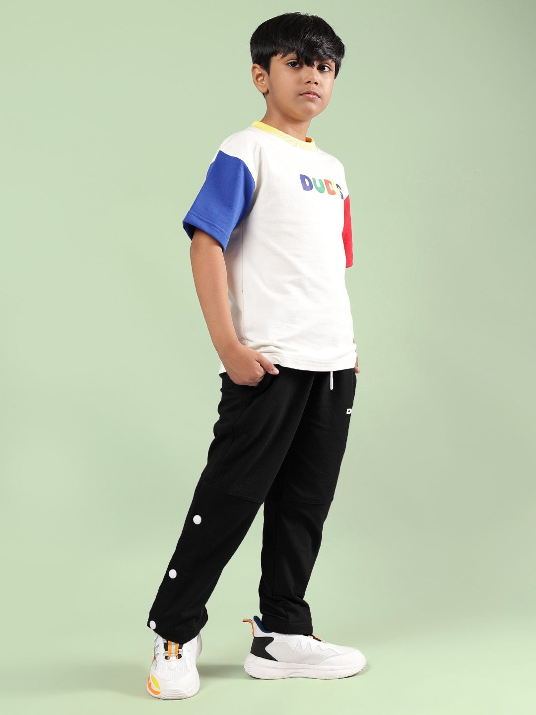 ADONIS CO-ORD FOR BOYS & GIRLS (OFF WHITE-BLACK)