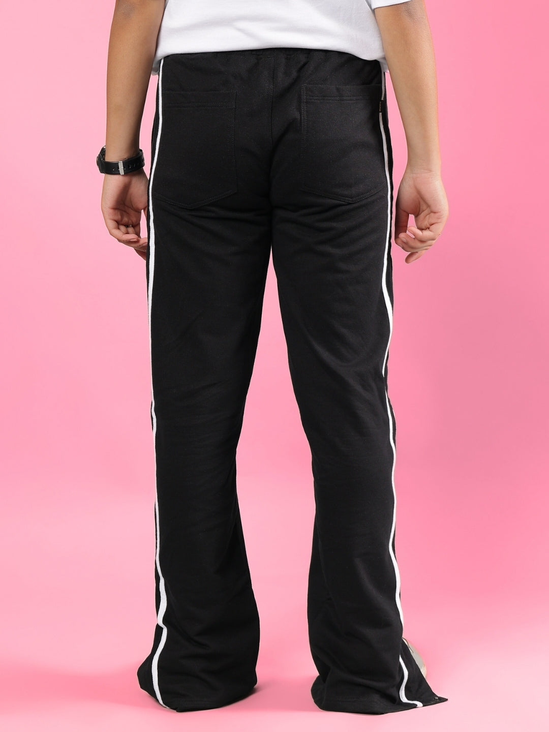 CONTRAST PANEL JOGGER FOR BOYS & GIRLS (BLACK)