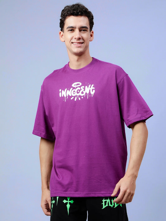 innocent over sized t shirt purple