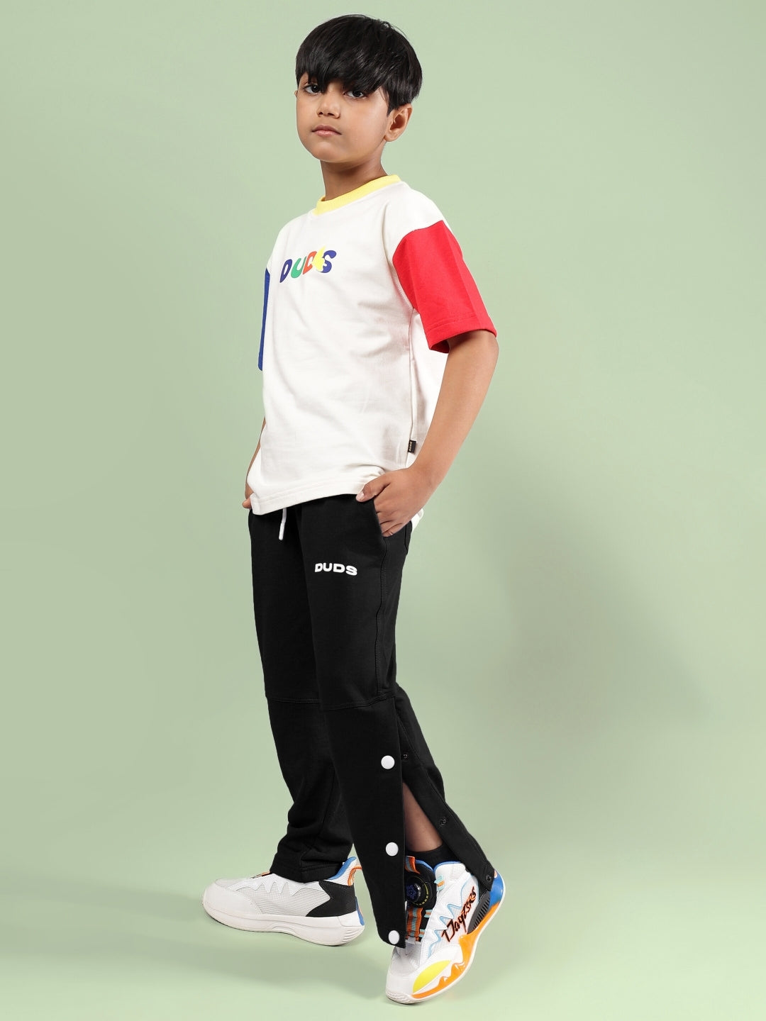 ADONIS CO-ORD FOR BOYS & GIRLS (OFF WHITE-BLACK)