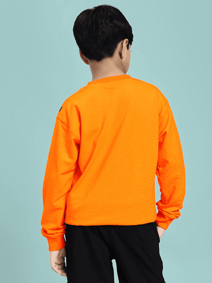 TIGON KIDS SWEATSHIRT FOR BOYS AND GIRLS ORANGE - KIDS SWEATSHIRT