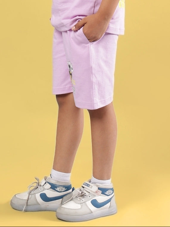 WOLF PACK SHORTS FOR BOYS & GIRLS (LILAC)