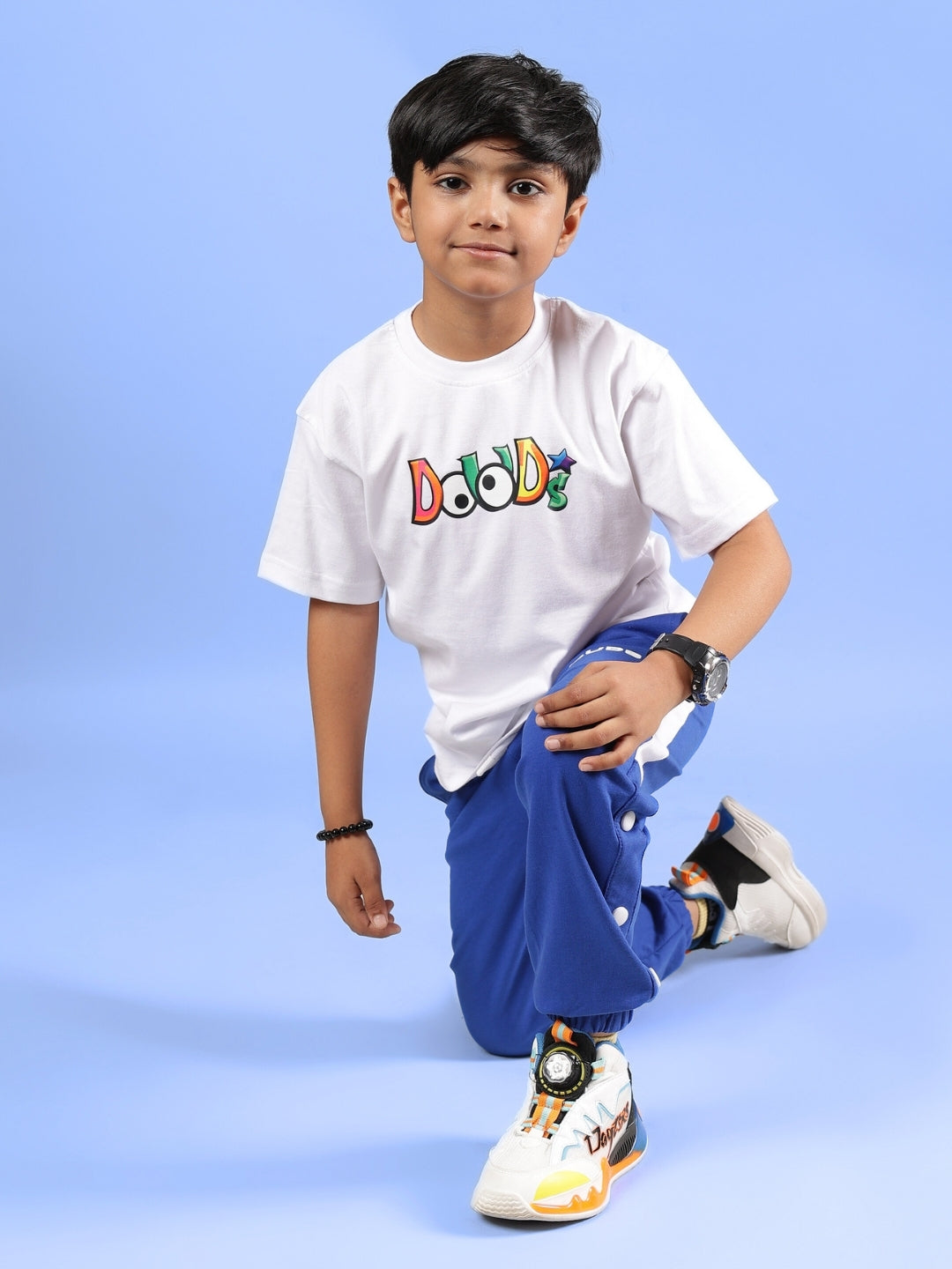 DUDS MONSTER CO-ORD FOR BOYS & GIRLS (WHITE-R BLUE)