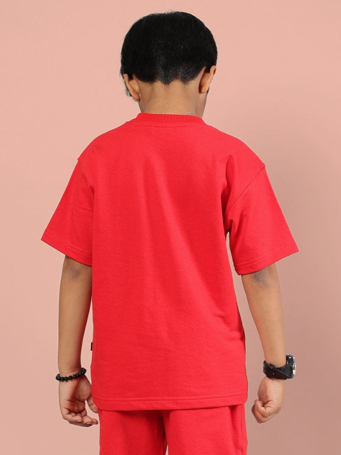 OUTLOOK T-SHIRT FOR BOYS & GIRLS (RED)