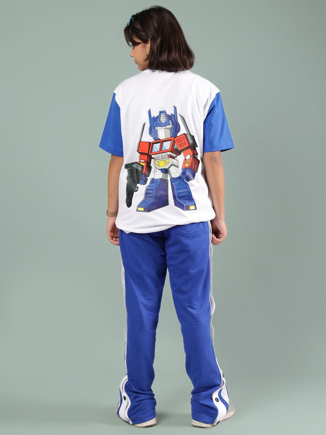 IRONA CO-ORD FOR BOYS & GIRLS (WHITE-R BLUE)