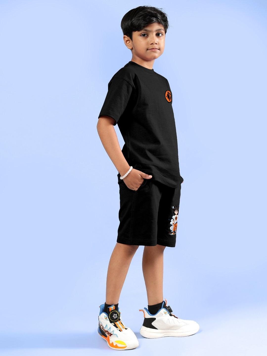 COOL GOKU PRINTED CO-ORD FOR BOYS & GIRLS (BLACK)