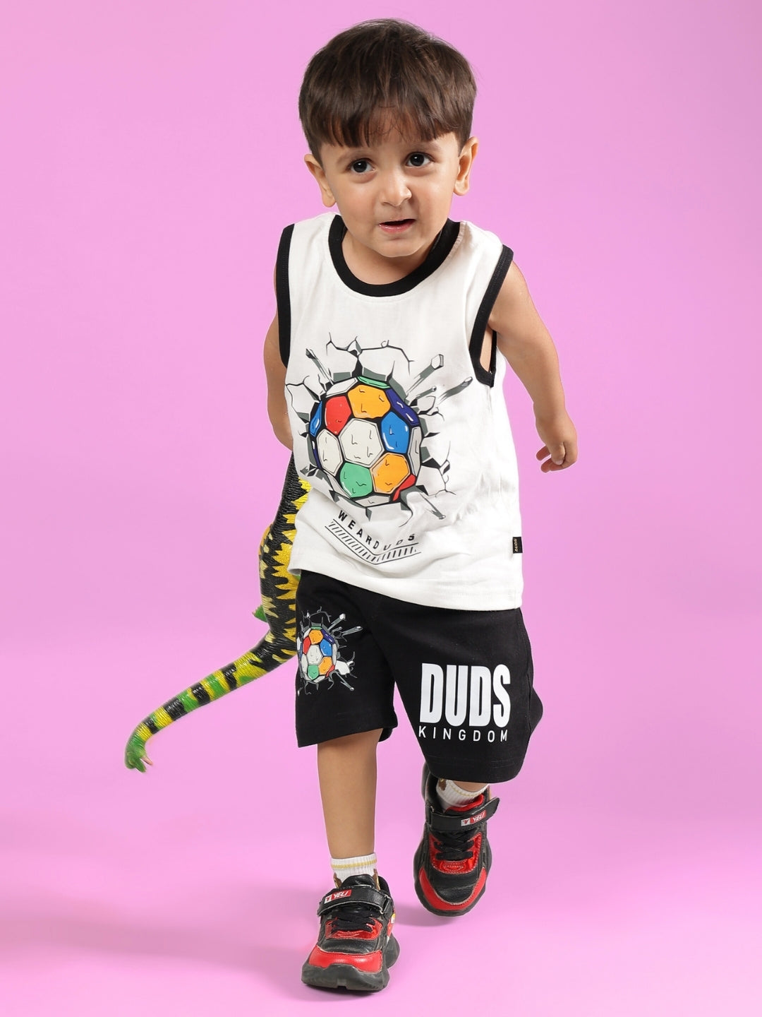 LAZIO CO-ORD FOR BOYS & GIRLS (OFF WHITE-BLACK)