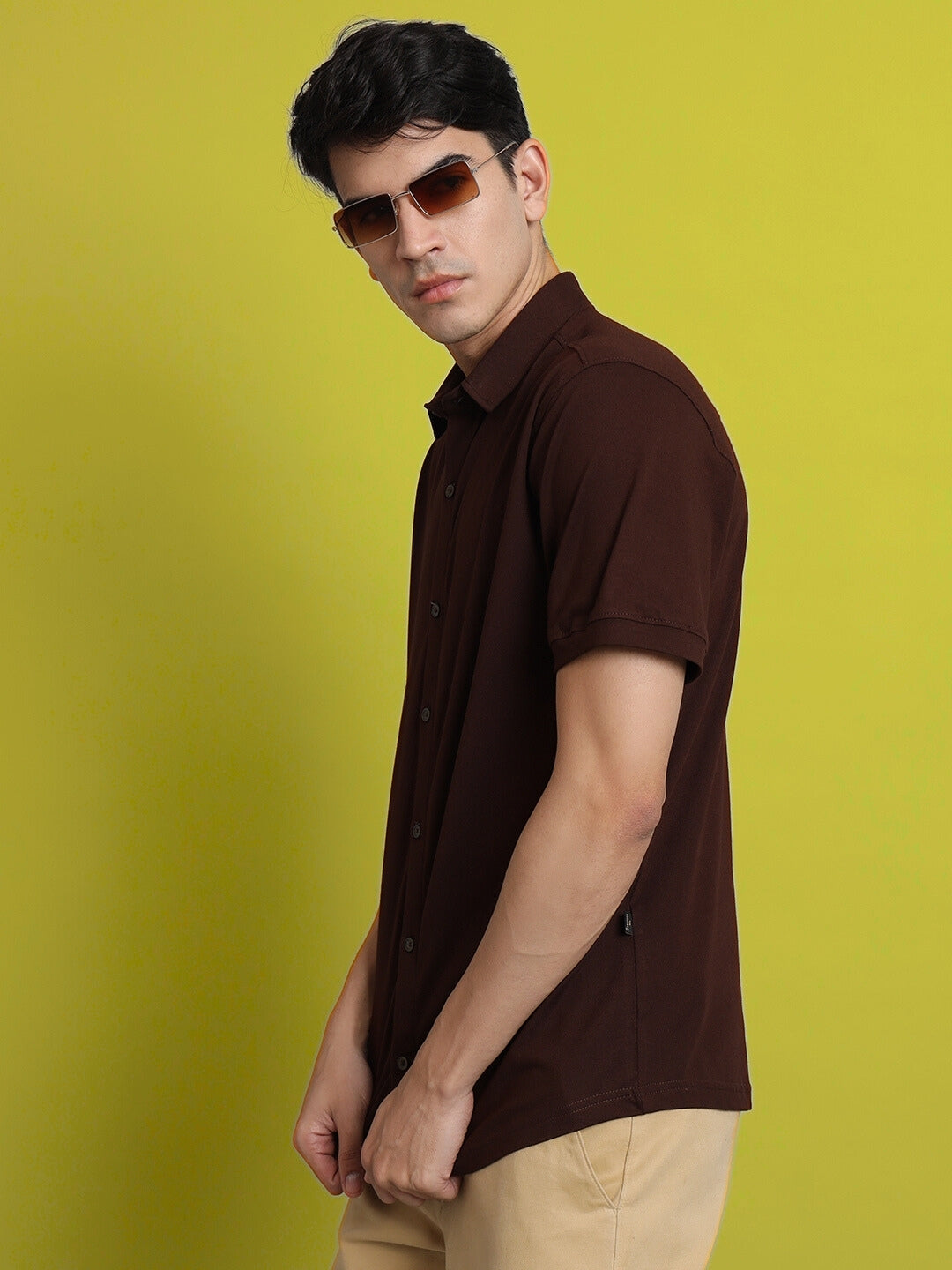 NOIR COFFEE BROWN SHIRT