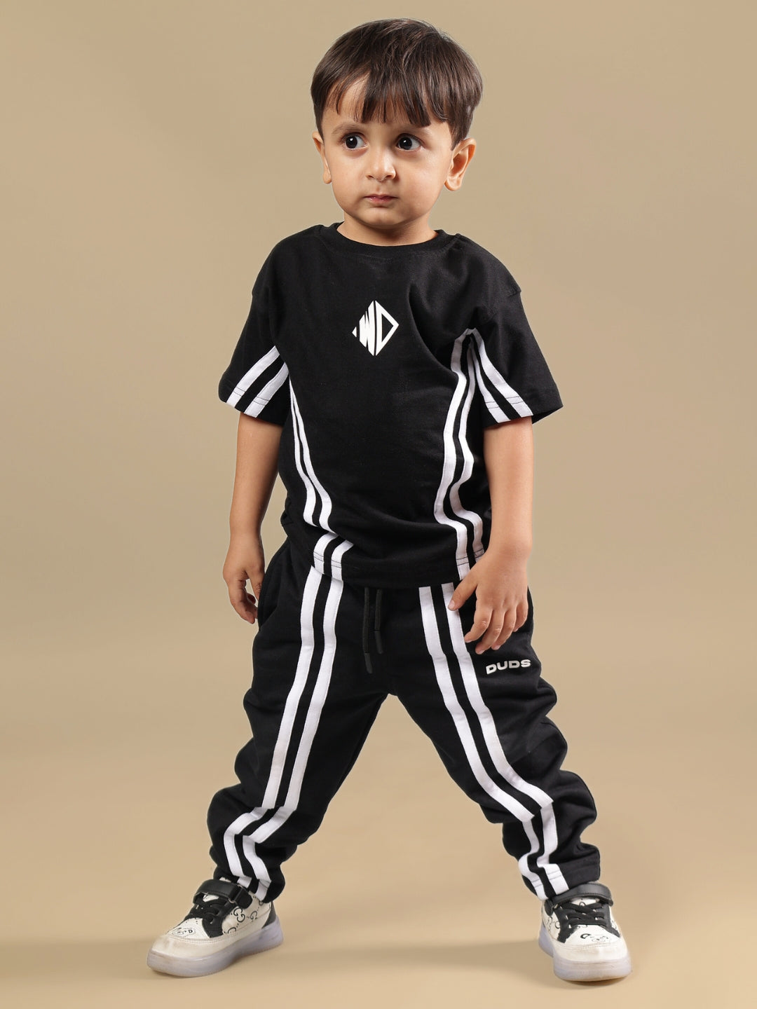 OUTLOOK SUMMER CO-ORD SET FOR BOYS & GIRLS (BLACK)