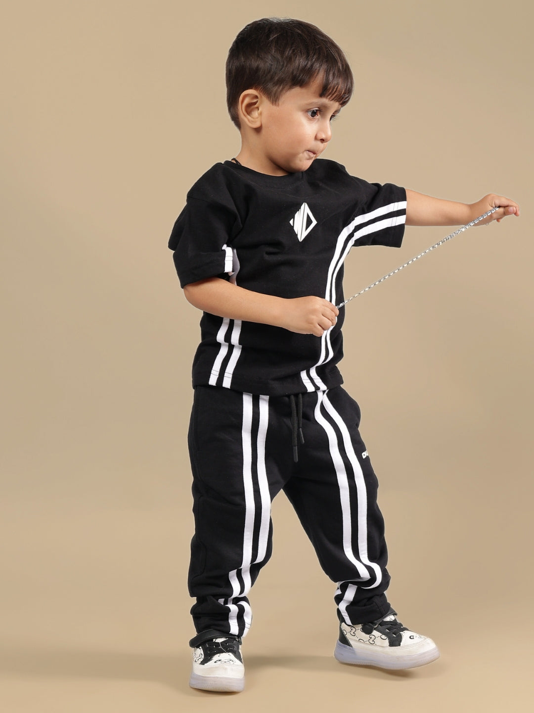 OUTLOOK SUMMER CO-ORD SET FOR BOYS & GIRLS (BLACK)