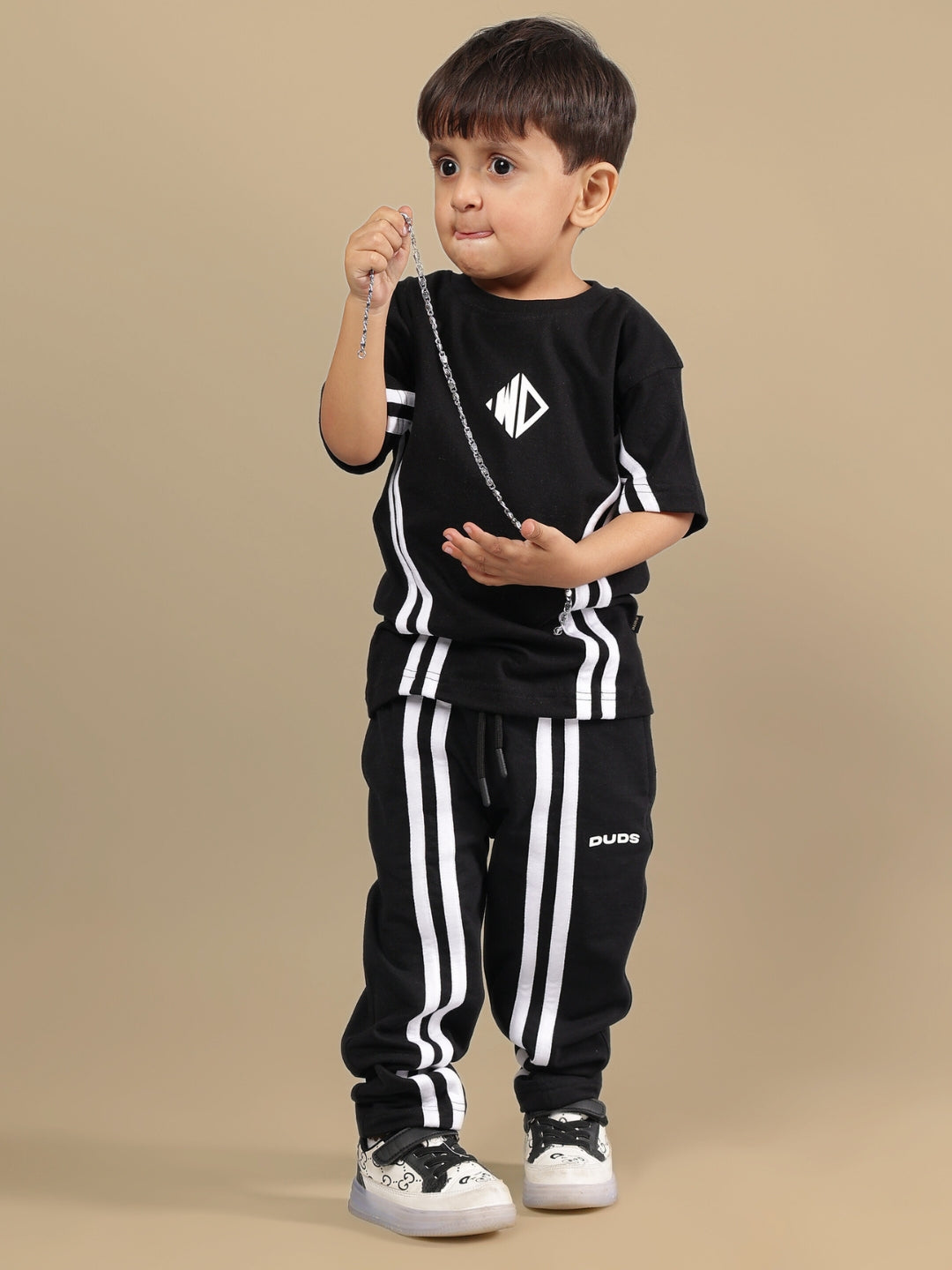 OUTLOOK SUMMER CO-ORD SET FOR BOYS & GIRLS (BLACK)