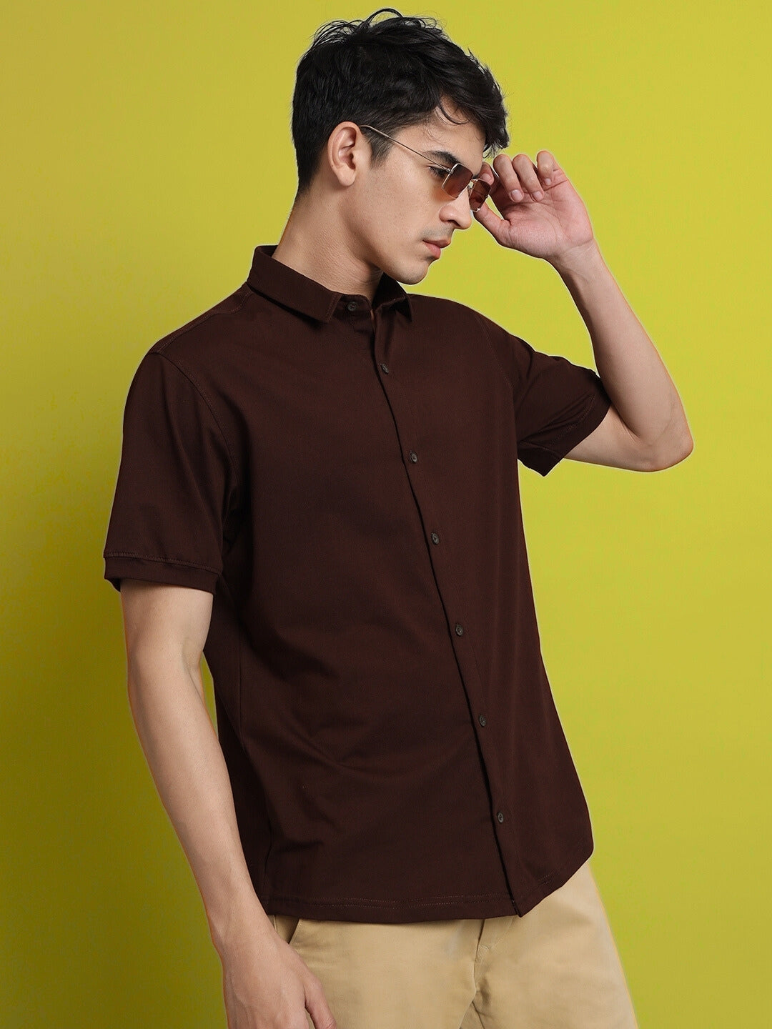 NOIR COFFEE BROWN SHIRT