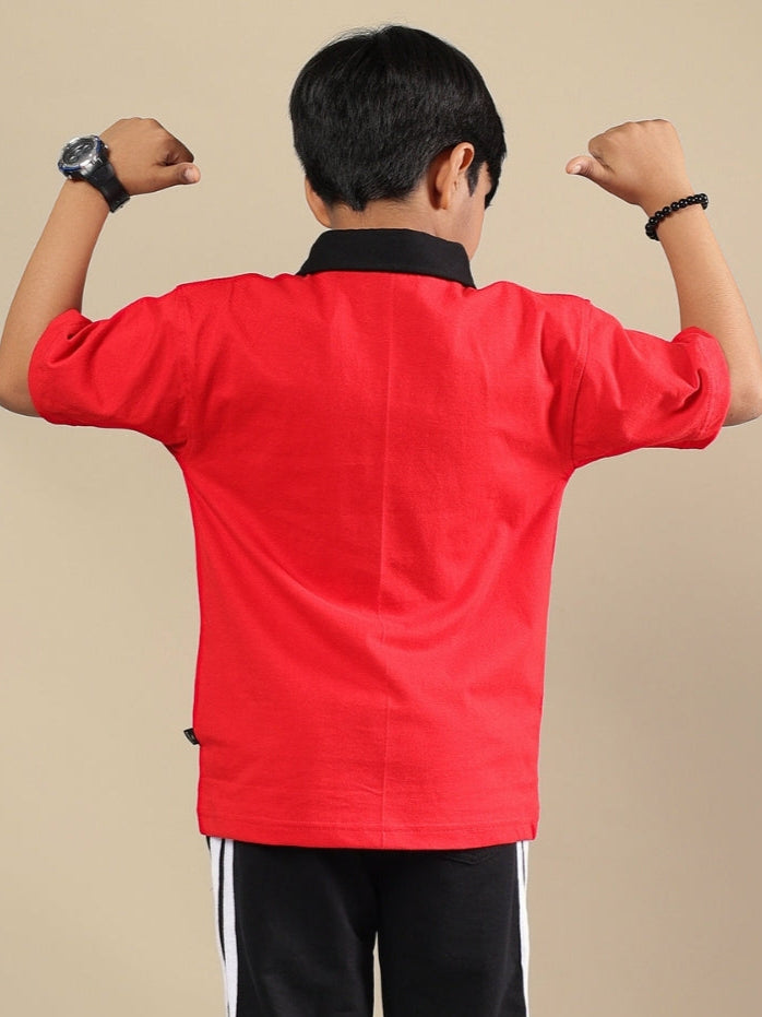 DORIC SHIRT FOR BOYS & GIRLS (RED BLACK)