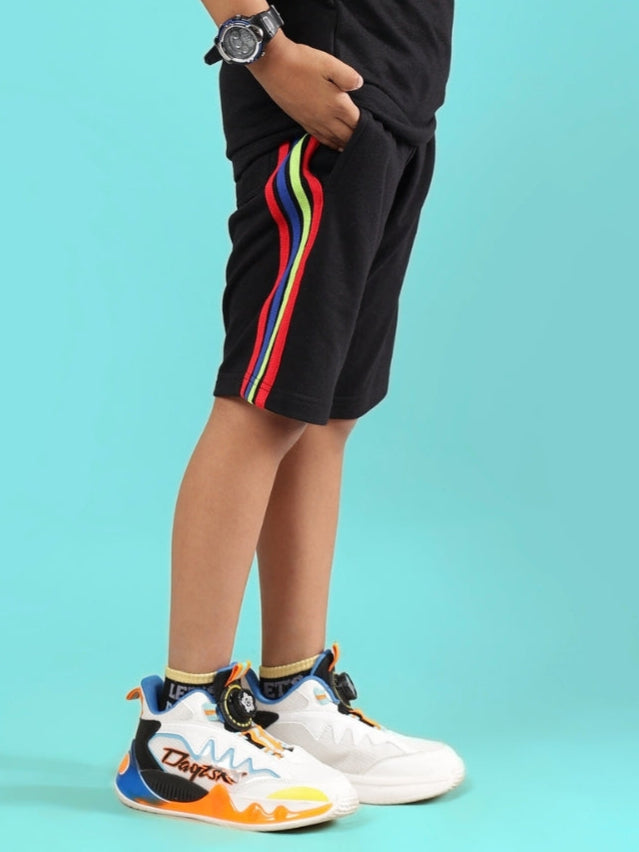 RAINBOW SHORTS FOR BOYS & GIRLS (BLACK)